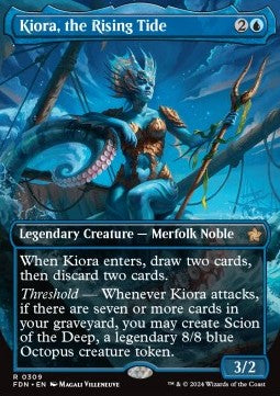 Kiora, the Rising Tide XFDN-309 Rare Near Mint Englisch Foil
