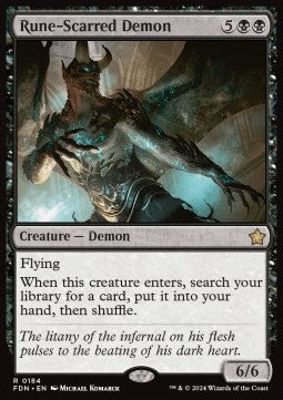 Rune-Scarred Demon FDN-184 Rare Excellent Englisch