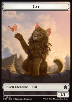 Cat Token (W 1/1) // Cat Token (W 2/2) TFDN-T 1/2 Token Near Mint Englisch Foil
