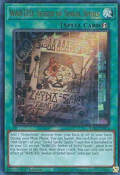 WANTED: Seeker of Sinful Spoils (V.2) RA03-074 Ultra Rare Near Mint Englisch 1. Auflage