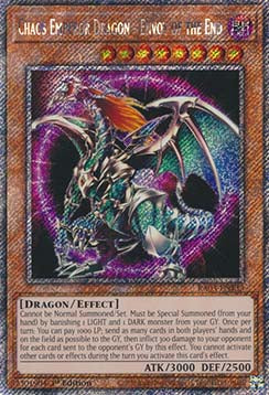 Chaos-Imperatordrache - Gesandter des Endes (V.1) RA03-133 Platinum Secret Rare Near Mint Deutsch 1. Auflage
