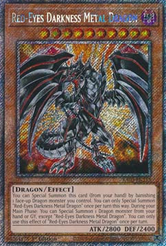 Rotäugiger finsterer Metalldrache (V.1) RA03-212 Platinum Secret Rare Near Mint Deutsch 1. Auflage