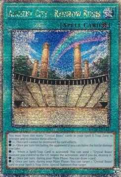 Antike Stadt - Regenbogenruinen (V.2) RA03-181 Quarter Century Secret Rare Excellent Deutsch 1. Auflage