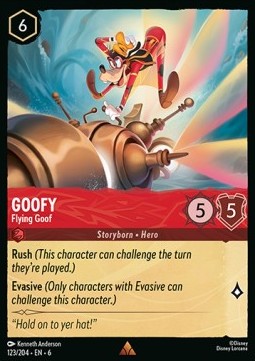 Goofy - Flying Goof 6AZS-123 Rare Excellent Englisch Foil