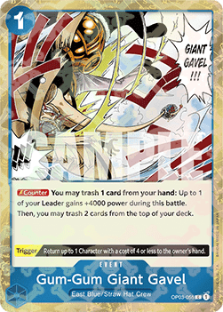 Gum-Gum Giant Gavel (OP03-055) (V.2) PRB01 Common Near Mint Englisch