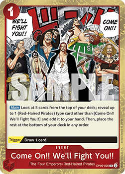 Come On!! We'll Fight You!! (OP09-020) OP09 Rare Near Mint Englisch
