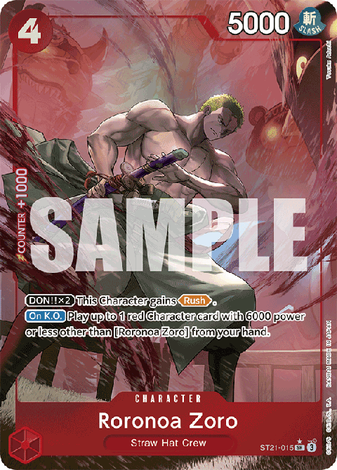 Roronoa Zoro (ST21-015) (V.2) ST-21 Alternate Art Excellent Englisch