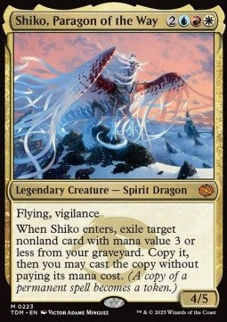 Shiko, Paragon of the Way TDM-223 Mythic Near Mint Englisch Foil