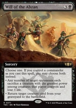 Will of the Abzan XTDC-71 Rare Excellent Englisch