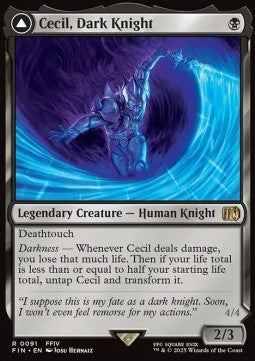 Cecil, Dark Knight // Cecil, Redeemed Paladin FIN-91 Rare Excellent Deutsch
