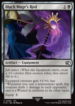 Black Mage's Rod FIN-90 Common Excellent Englisch Foil