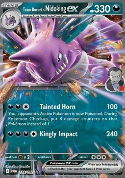 Team Rocket's Nidoking ex DRI-119 Double Rare Near Mint Englisch