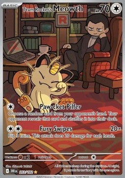 Team Rocket's Meowth DRI-203 Illustration Rare Excellent Englisch