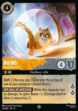 Dino - Energiegeladener Hamster 8JAF-30 Super Rare Boosterfrisch Deutsch Foil