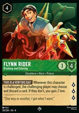 Flynn Rider - Einbrecher 8JAF-102 Super Rare Boosterfrisch Deutsch