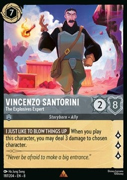 Vincenzo Santorini - The Explosives Expert 8JAF-197 Rare Near Mint Englisch