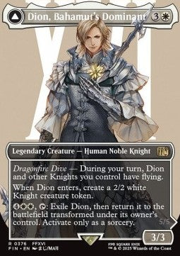 Dion, Bahamut's Dominant // Bahamut, Warden of Light (V.1) XFIN-376 Rare Excellent Deutsch
