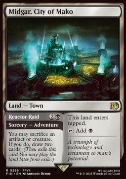 Midgar, City of Mako // Reactor Raid FIN-286 Rare Near Mint Deutsch Foil
