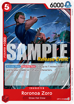 Roronoa Zoro (OP11-016) OP11P Uncommon Near Mint Englisch