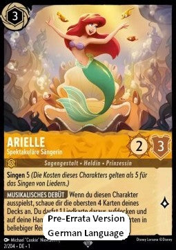 Arielle - Spektakuläre Sängerin (V.2) 1TFC-2 Super Rare Excellent Deutsch