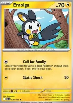 Emolga BLK-029 Common Near Mint Englisch Reverse Holo