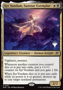 Syr Vondam, Sunstar Exemplar PEOE-231 Rare Excellent Englisch Foil