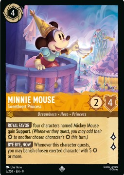 Minnie Maus - Geliebte Prinzessin (V.1) 9FAB-5 Super Rare Boosterfrisch Deutsch Foil