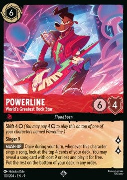 Powerline - Größter Rockstar der Welt (V.1) 9FAB-110 Super Rare Boosterfrisch Deutsch Foil