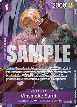 Vinsmoke Sanji (OP10-063) OP12 Treasure Rare Boosterfrisch Englisch
