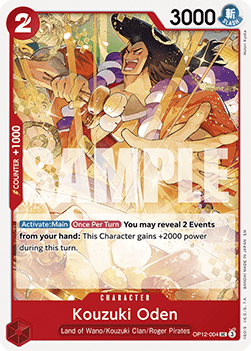 Kouzuki Oden (OP12-004) OP12 Uncommon Boosterfrisch Englisch