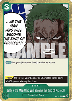 Luffy Is the Man Who Will Become the King of Pirates!!! (OP12-039) OP12 Rare Boosterfrisch Englisch