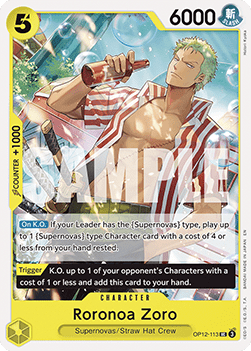 Roronoa Zoro (OP12-113) OP12 Uncommon Boosterfrisch Englisch