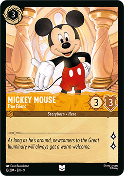 Micky Maus - Wahrer Freund 9FAB-13 Uncommon Boosterfrisch Deutsch Foil