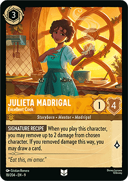 Julieta Madrigal - Exzellente Köchin 9FAB-18 Uncommon Boosterfrisch Deutsch