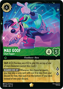 Max Goof - Chartstürmer (V.1) 9FAB-77 Legendary Boosterfrisch Deutsch Foil