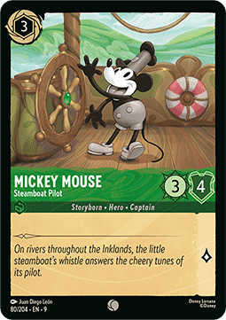 Micky Maus - Dampfschiff-Kapitän (V.1) 9FAB-80 Common Boosterfrisch Deutsch