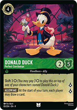 Donald Duck - Perfekter Gentleman 9FAB-85 Uncommon Boosterfrisch Deutsch