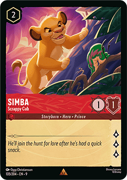 Simba - Rauflustiges Löwenjunges 9FAB-105 Rare Boosterfrisch Deutsch Foil