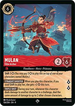 Mulan - Elite-Bogenschützin 9FAB-126 Super Rare Boosterfrisch Deutsch Foil