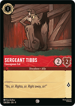 Sergeant Tibs - Mutige Katze 9FAB-128 Common Boosterfrisch Deutsch Foil