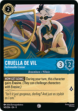 Cruella De Vil - Modische Cruiserin 9FAB-145 Common Boosterfrisch Deutsch Foil