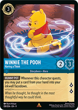 Winnie Puuh - Denkt und denkt 9FAB-159 Rare Boosterfrisch Deutsch Foil