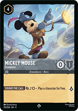 Micky Maus - Trompeter 9FAB-172 Super Rare Boosterfrisch Deutsch Foil