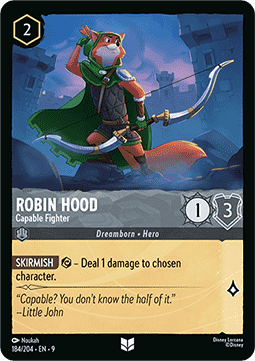 Robin Hood - Kompetenter Kämpfer (V.1) 9FAB-184 Uncommon Boosterfrisch Deutsch