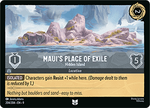Mauis Insel im Exil - Verborgene Insel 9FAB-204 Uncommon Boosterfrisch Deutsch