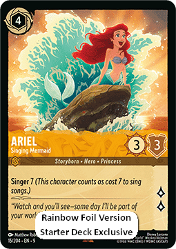 Arielle - Singende Meerjungfrau 9FAB-15 Rare Near Mint Deutsch Foil
