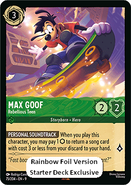 Max Goof - Rebellischer Teenager 9FAB-75 Rare Near Mint Deutsch Foil