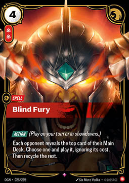 Blind Fury OGN-025 Rare Boosterfrisch Englisch Foil