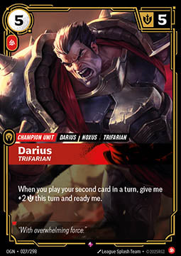 Darius, Trifarian OGN-027 Rare Near Mint Englisch