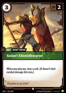 Solari Shieldbearer OGN-051 Common Excellent Englisch